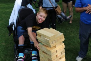 Paige playing Jenga!